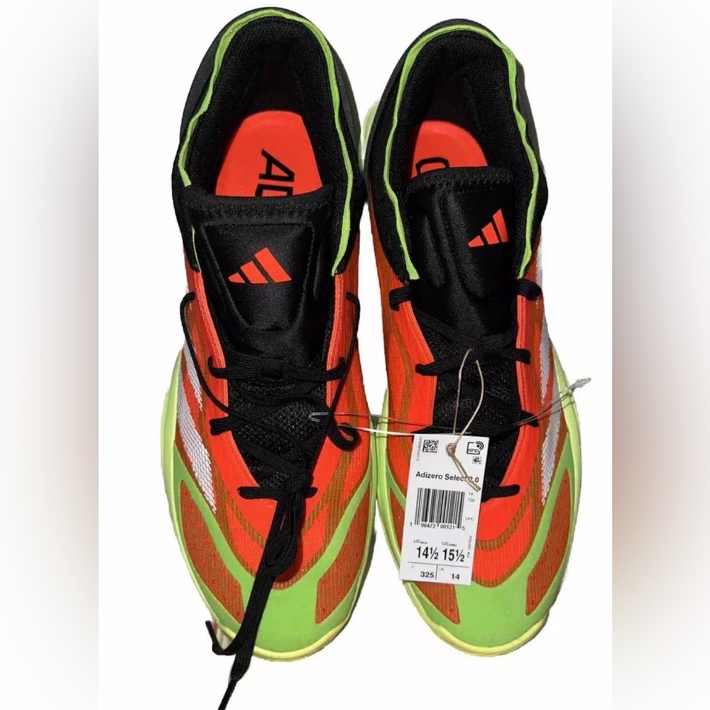 NEW Size 14 1/2 - adidas Adizero Select 2.0 Orange Lucid Lemon
